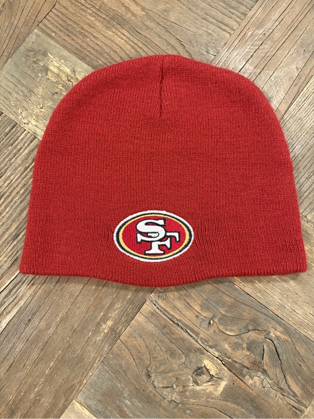 NFL Red San Francisco 49ers Knit Beanie Winter Hat Football Apparel